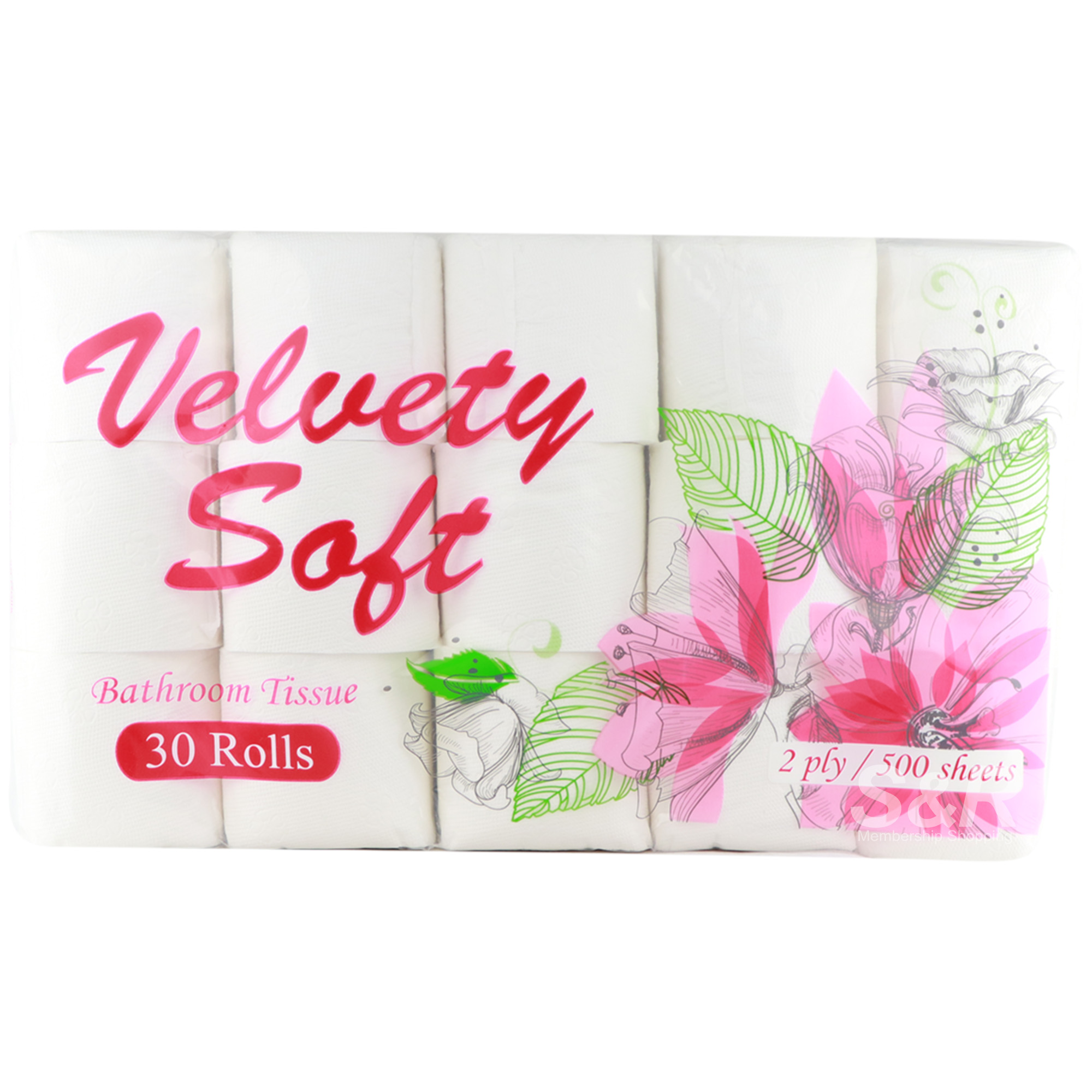 Velvety 2-Ply Soft Bathroom Tissue 30 rolls Velvety 2-Ply Soft Bathroom Tissue 30 rolls